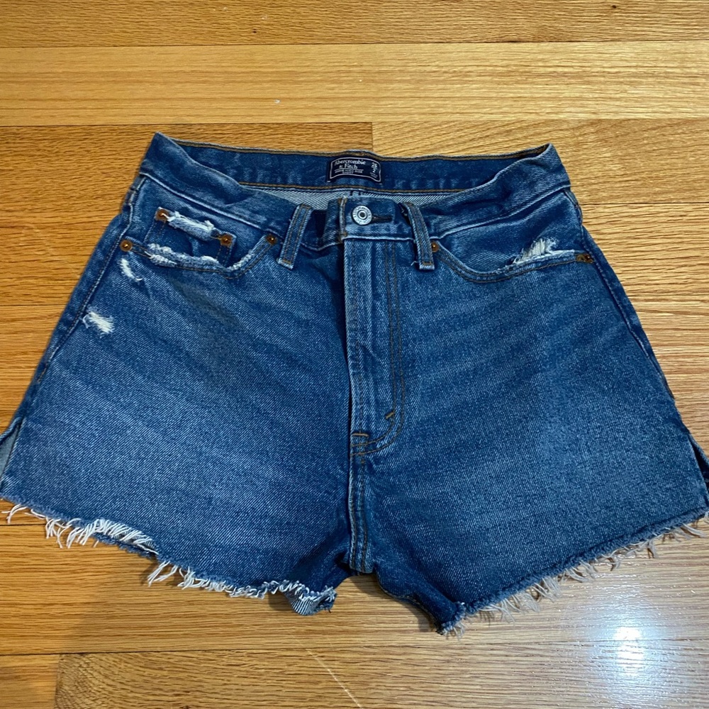 Dark wash jean shorts